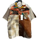 【中古】Children of the discordance Vintage Scarf Shirt Short Sleeveリメイクヴィンテージスカーフ再構築半袖シャツ マルチカラー サイズ:1(オーバーサイズ) 【140625】(チルドレン オブ ザ ディスコダンス)