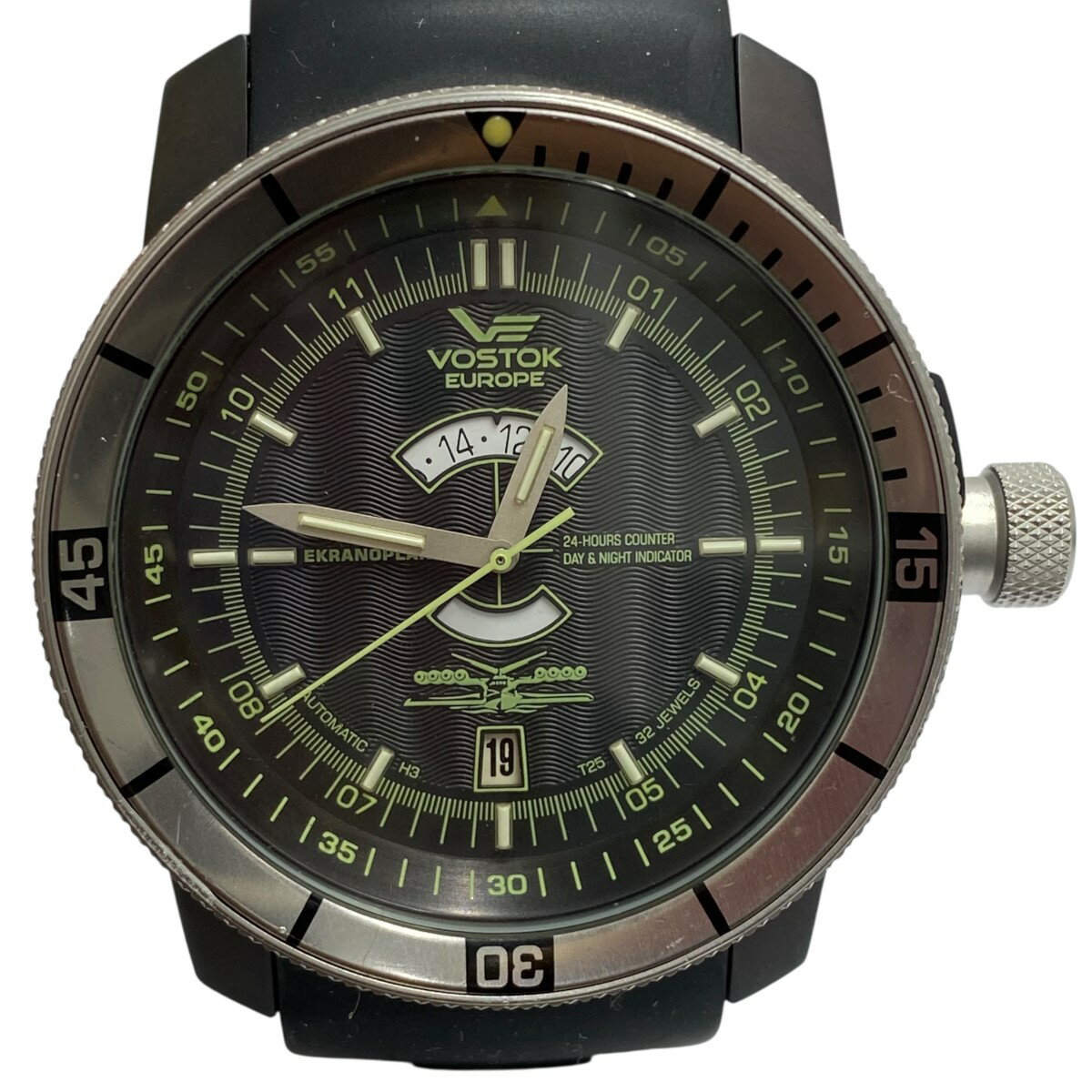 【中古】VOSTOK EUROPE　腕時計 シルバー×ブラック 【150625】（ボストーク ヨーロッパ）