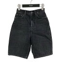 【中古】ACNE STUDIOS デニムハーフパンツ ブラック サイズ:24 【150625】(アクネストゥディオズ)