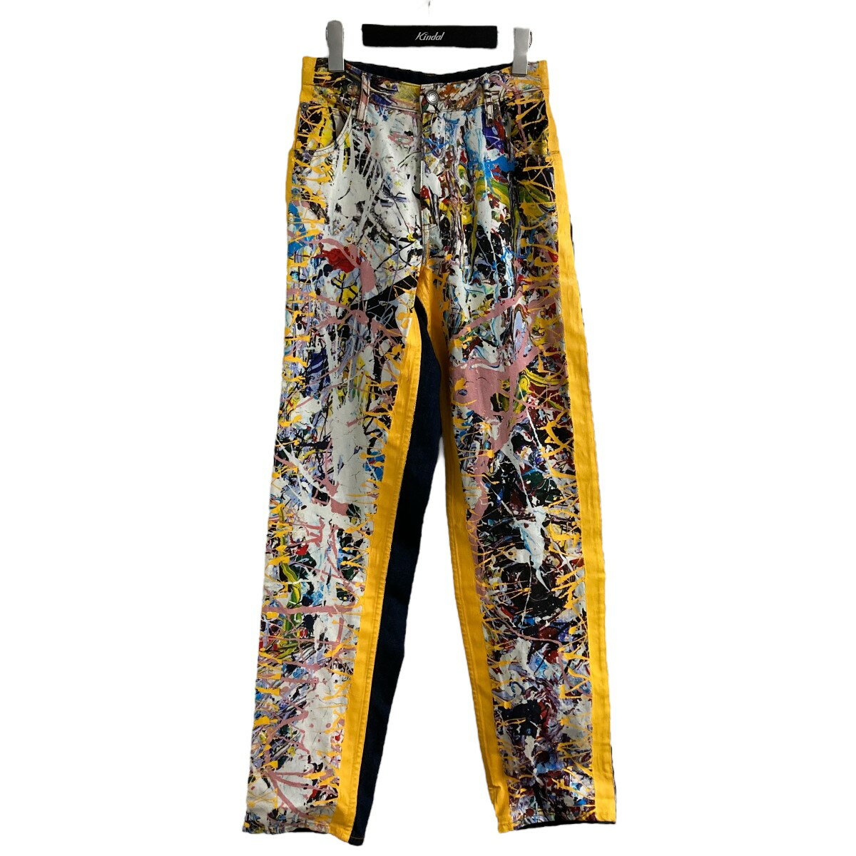【中古】CHARLES JEFFREY LOVERBOY　グラフィックスウィッチングデニムパンツ イ