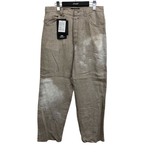 【中古】UNDERCOVER 25SS リネン総柄クロップドパンツ ベージュ サイズ:2 【160625】(アンダーカバー) 【中古】UNDERCOVER 25SS リネン総柄クロップドパンツ ベージュ サイズ:2 【160625】(アンダーカバー)