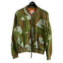 【中古】TAKAHIROMIYASHITA TheSoloIst.カモ ボンバーフライトジャケット カーキ×マルチカラー サイズ:48【価格見直し】