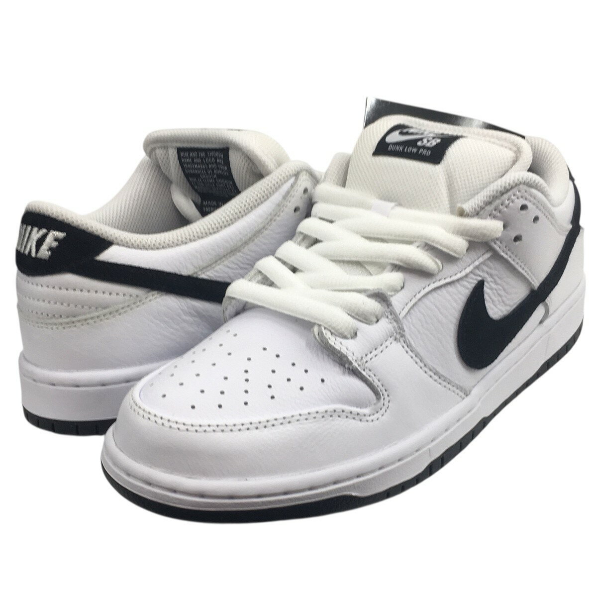 【中古】NIKE SB　SB Dunk Low Pro White／Black SB ダンク ロー 