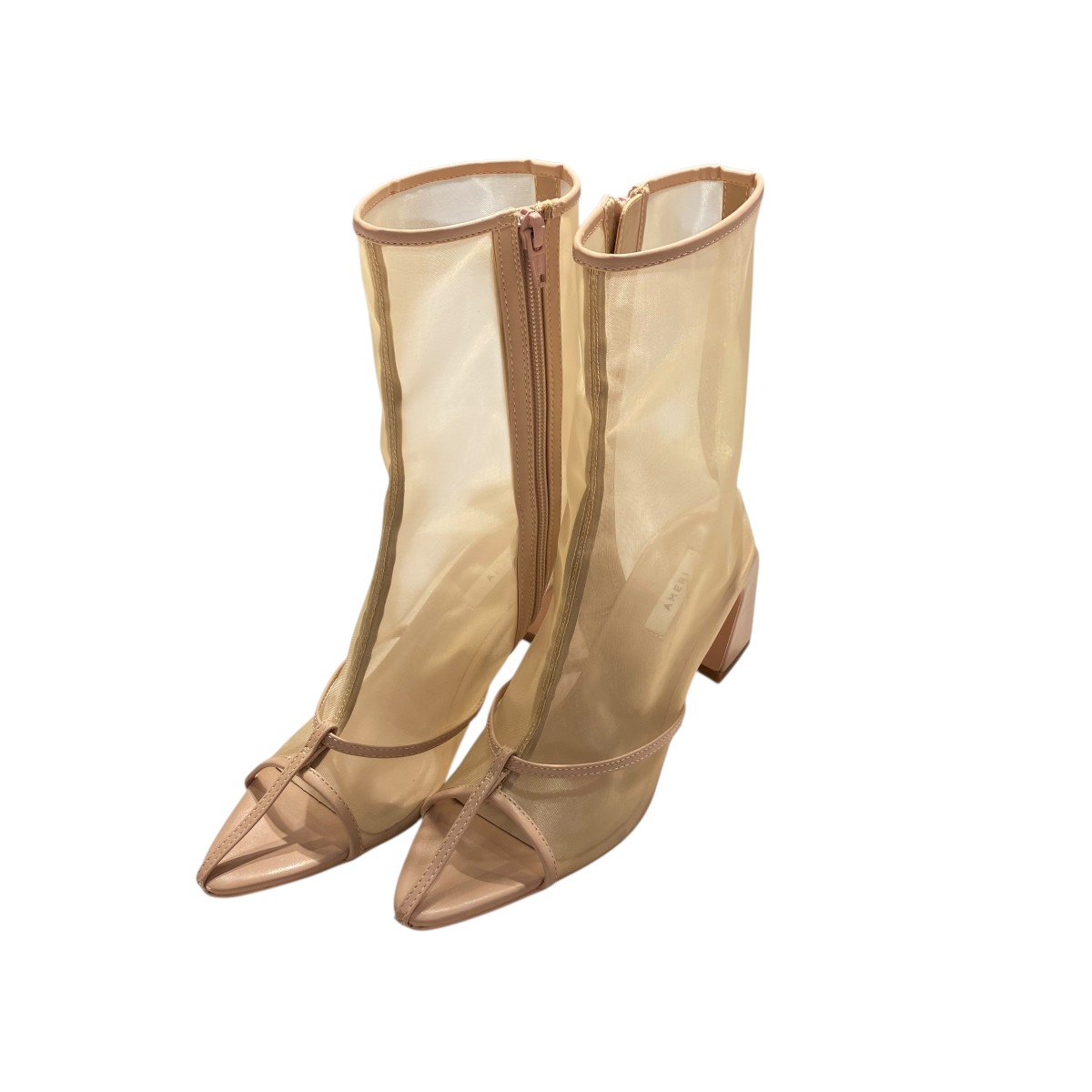 【新品未使用】ameri ブーツ　ホワイト　白　Mサイズ　23.5 24.0 新品未使用】ameri ブーツ ホワイト 白 Mサイズ 23.5 24.0