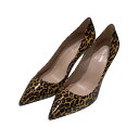 【中古】MIU MIUレオパード ハイヒールパンプス 51839C ブラウン サイズ:37 1/2(24.0cm相当)【価格見直し】