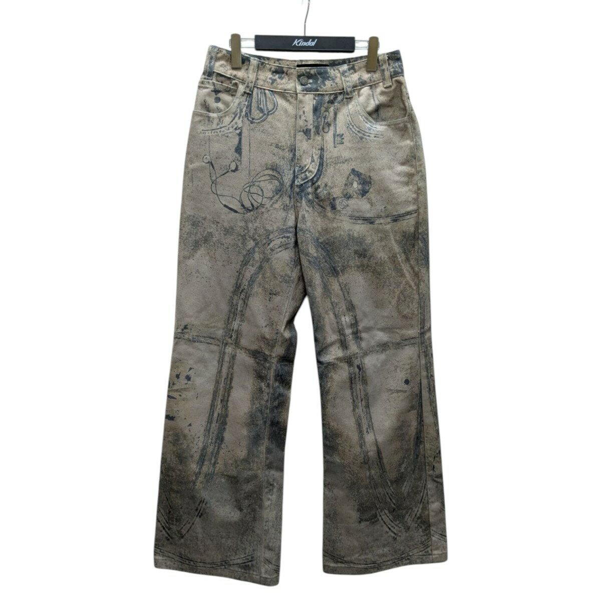 šNOFAITH STUDIOS25SS PRINTED DENIM BEI USED LOOK PRINTED ǥ˥ѥ ...