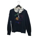 【中古】MUVEIL 衿付き裏毛プルオーバースウェット MA223UTS005 ネイビー サイズ:38 【170625】(ミュベール)