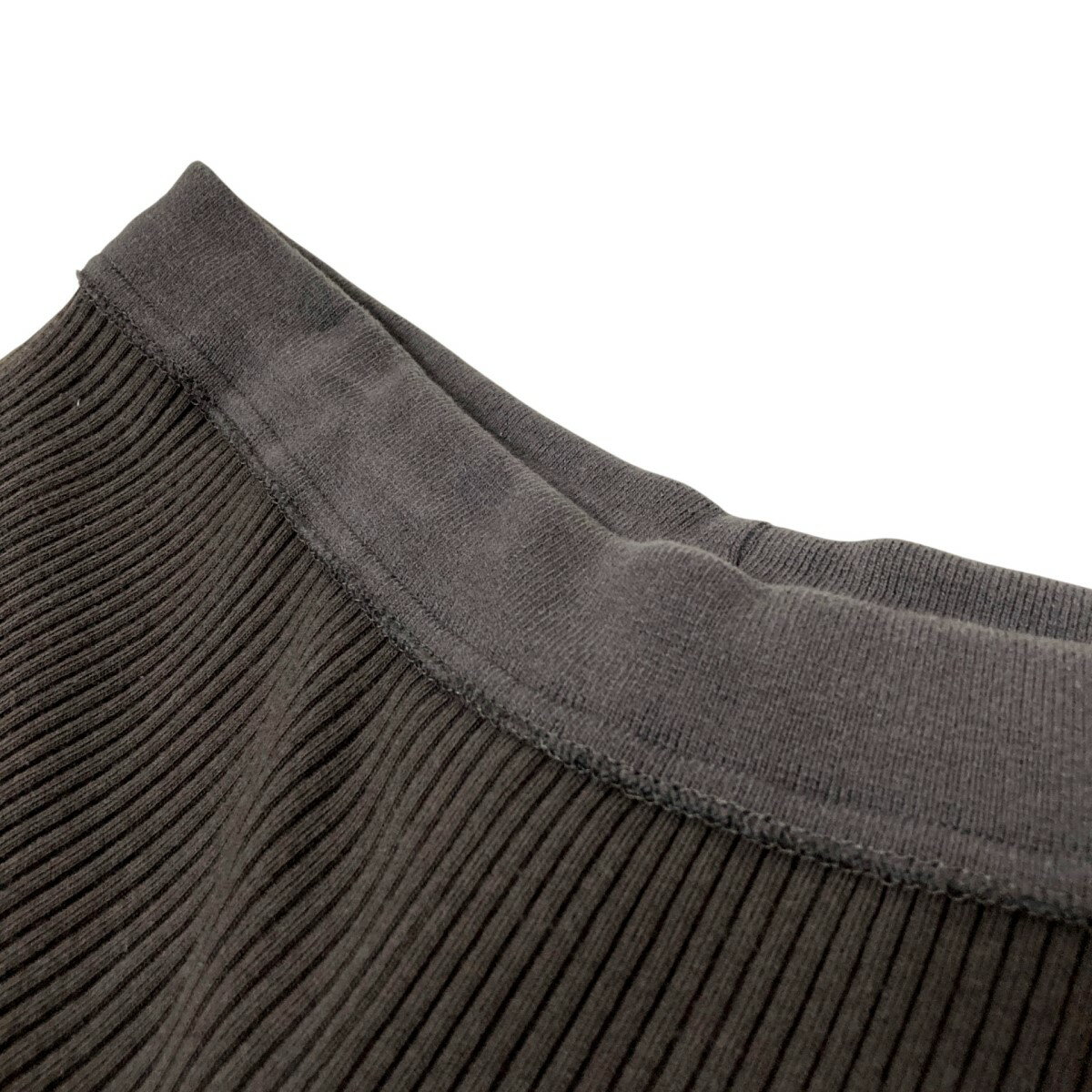 【中古】GALERIE VIE　23AW メランジツイル イージーストレートパンツ リブパンツ 23043404216 ライトグレー サイズ：36 【170625】（ギャルリーヴィー）