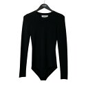 【中古】Maison Margiela Black Long-sleeved bodysuit ボディースーツ S51NA0093 ブラック サイズ:36 【180625】(メゾンマルジェラ)