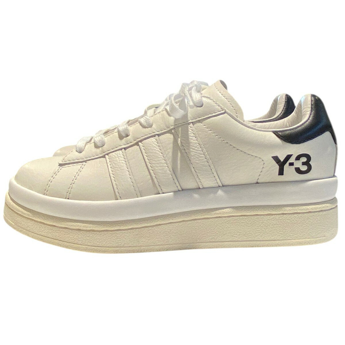 【中古】Y-3(adidas×Yohji Yamamoto)　S42846 HICHOヒチョSUPER STARスーパースターベースハイカットディープソールスニーカー靴 ホワイト サイズ：US5(23cm) 【170625】（ワイスリー アディダス ヨウジヤマモト）