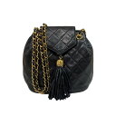 【中古】CHANEL マトラッセ チェーンショルダー ブラック 【170625】(シャネル)