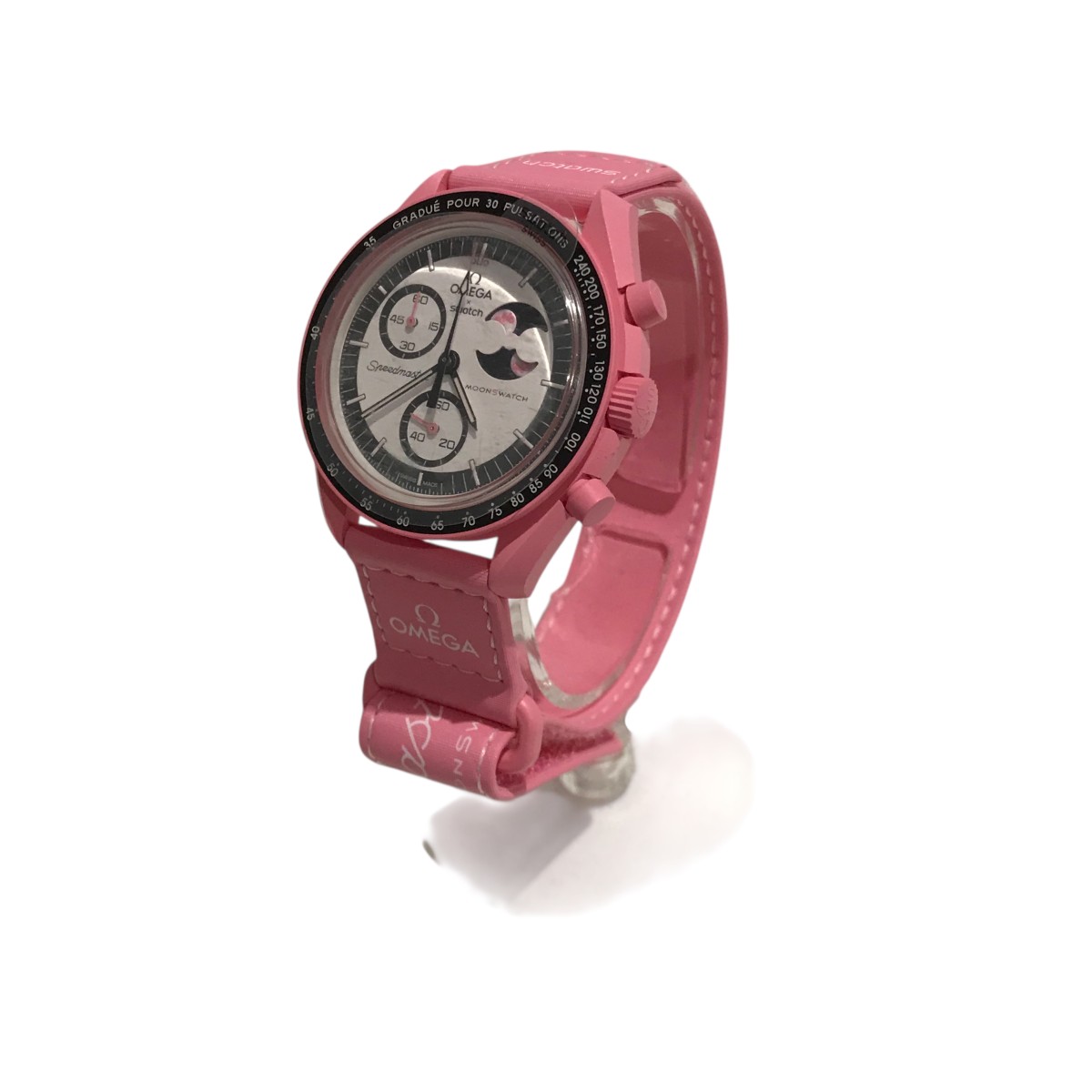 【中古】OMEGA×SWATCH　【Moonswatch Mission to the Pink】 腕時計 ピンク 【180625】（オメガ×スウォッチ）のサムネイル