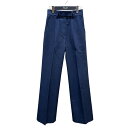 【中古】mame kurogouchi Geometric Silk Cotton Jacquard Flared Trousers パンツ MM23SS PT012 ブルー サイズ:1 【180625】(マメクロゴウチ)