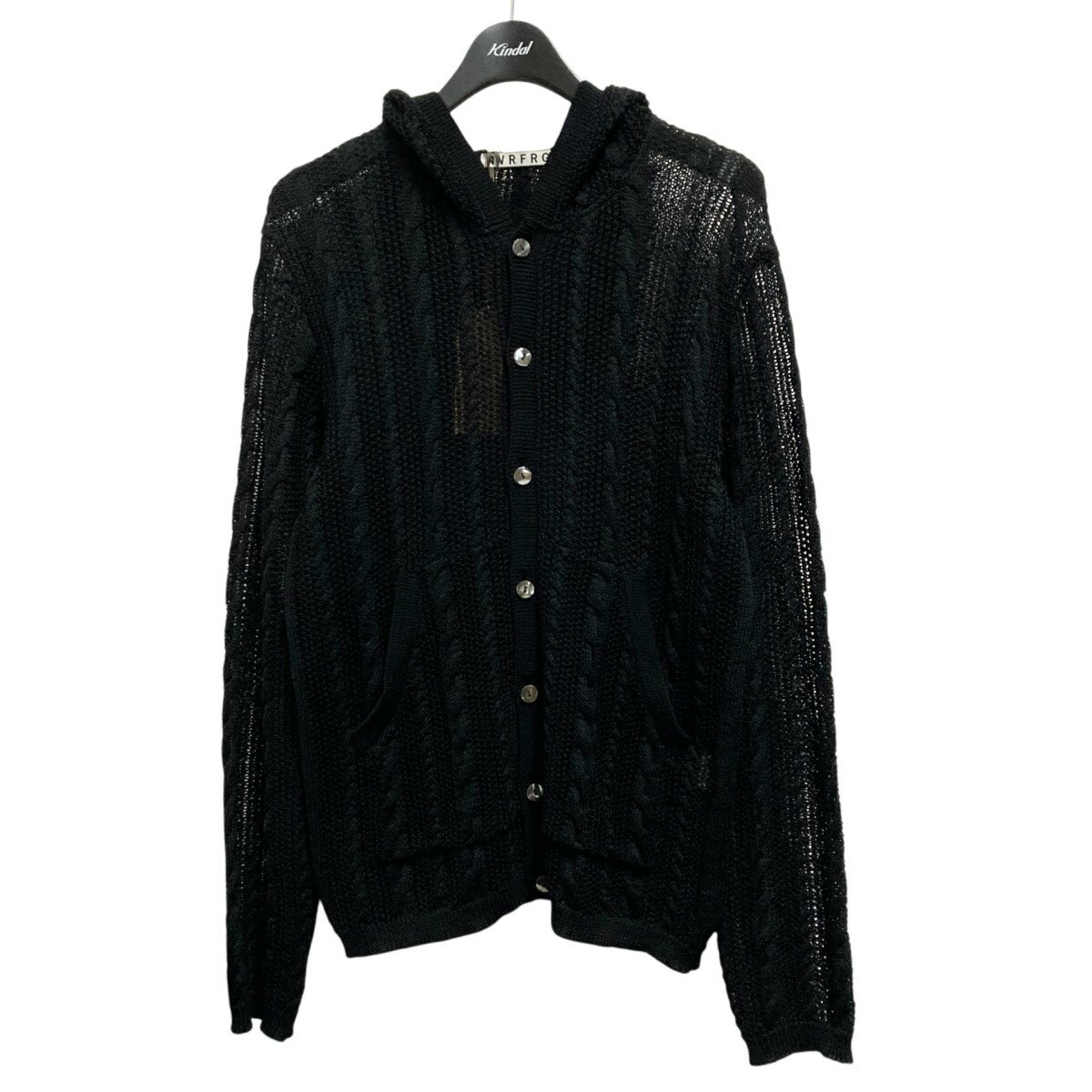 【中古】NVRFRGT　メッシュニットカーディガン NF251K02 ブラック サイズ：2 【190625】（ネバーフォーゲット）