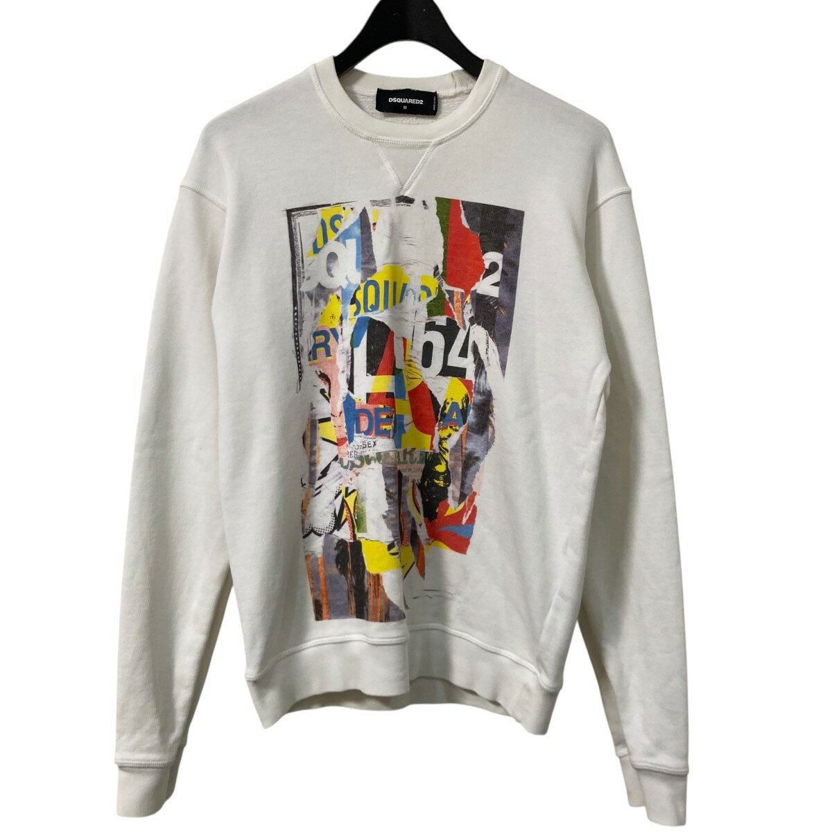 【中古】DSQUARED2コットントレーナー S74GU0072 ホワイト サイズ：M【価格見直し】