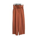 【中古】FLUID タックパンツ LFD19A5521 ブラウン サイズ:01 【190625】(フルーイド)