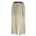 【中古】BEAUTY&YOUTH シアー タックパンツ シアー タックパンツ 1614-144-6225 アイボリー サイズ:S 【190625】(ビューティア...