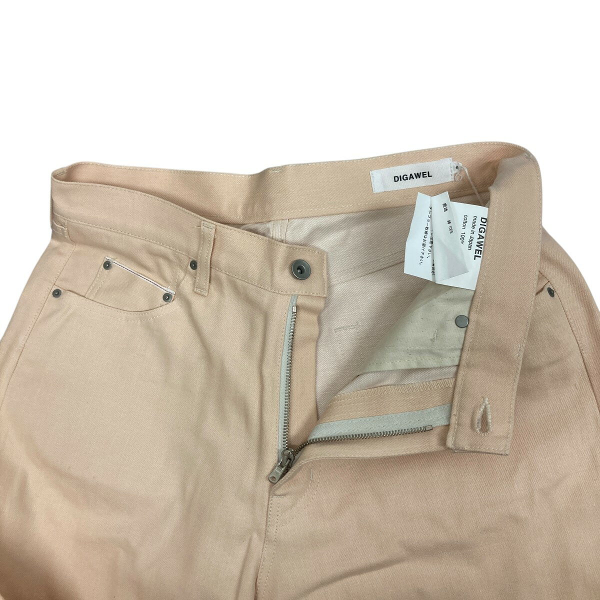【中古】DIGAWELSTRAIGHT DENIM PANTS ワークパンツ DWVA010 ピンク サイズ：3【価格見直し】