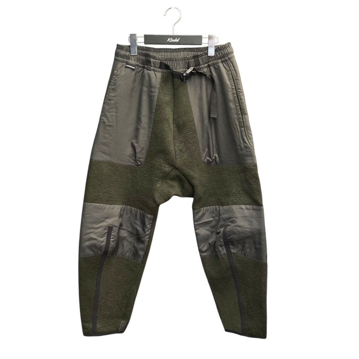 【中古】BYBORRE サルエルパンツ グレー×グリーン サイズ:S 【190625】(バイボレ)