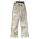 【中古】ALEXIA STAM セミフレアホワイトデニムパンツ フレアパンツ アイボリー サイズ:XS 【190625】(アリシアスタン)