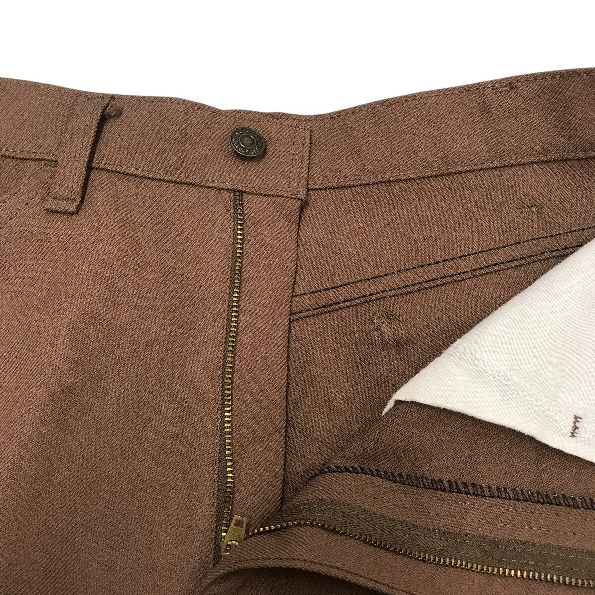 【中古】LEVI’S　USA製／スタプレ スラックス 10517-6127 ブラウン サイズ：W35/L34 【200625】（リーバイス）