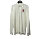 【中古】BURBERRYポロシャツ 8025759 ホワイト サイズ:L【価格見直し】