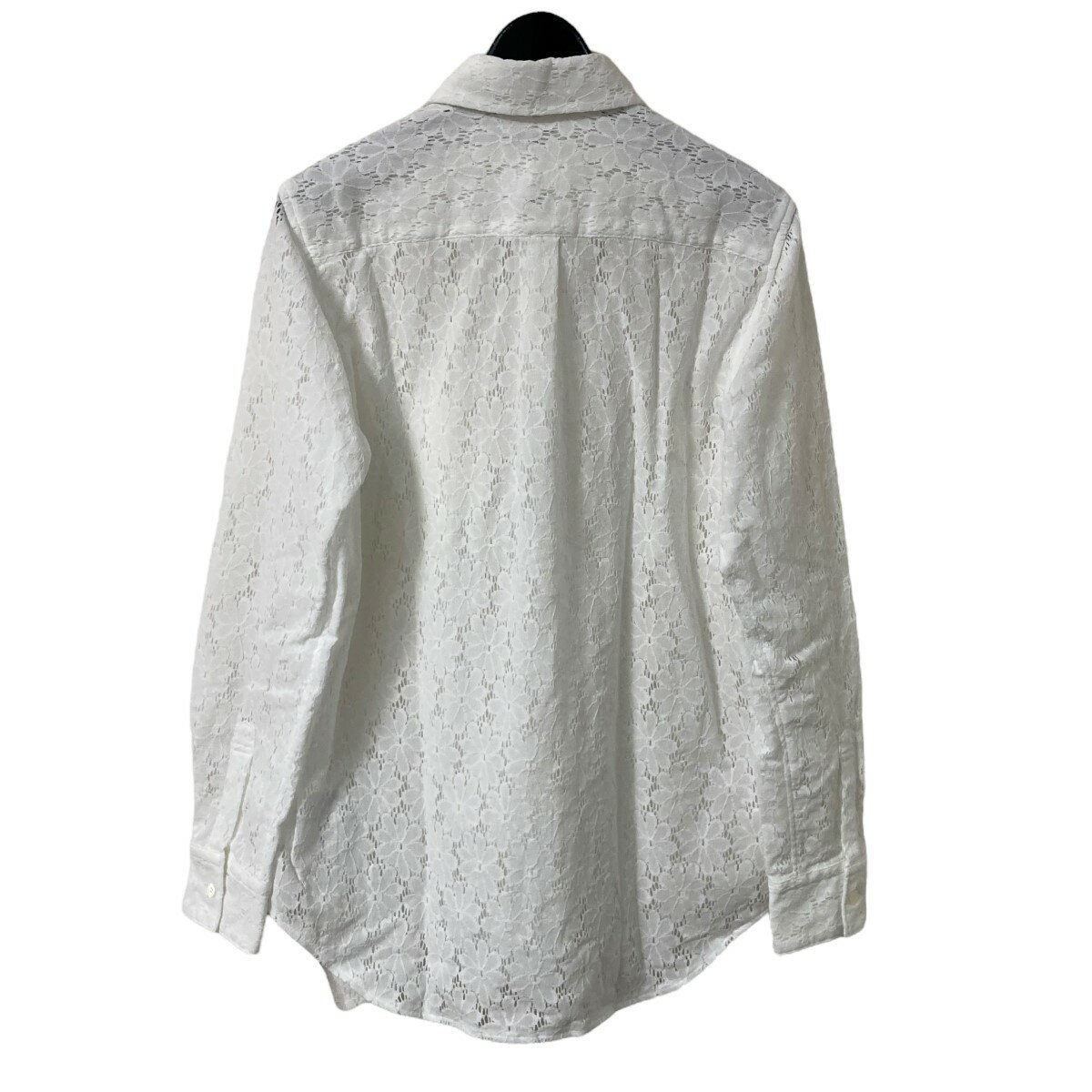 【中古】COMME des GARCONS24AW レースシャツ GN B003 ホワイト サイズ：XS【価格見直し】