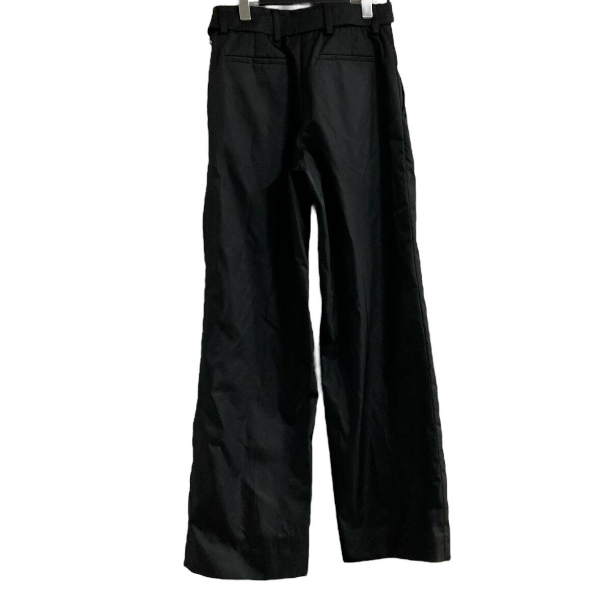 【中古】PRADA　リナイロンベルテッドパンツ ブラック サイズ：38 【220625】（プラダ）