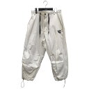 【中古】9090 カーゴパンツ NN1148-3 ホワイト×ブラック サイズ:L 【240625】(ナインティナインティ)