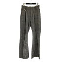 【中古】YOHEI OHNO チェックパンツ グレーテェック サイズ:36 【250625】(ヨウヘイオオノ)