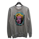【中古】COMME des GARCONS SHIRT 24SS ×The Andy Warhol Foundation コットンクルーネックプリント長袖スウェット FM-T002 グレー サイズ:M 【260625】(コムデギャルソンシャツ)