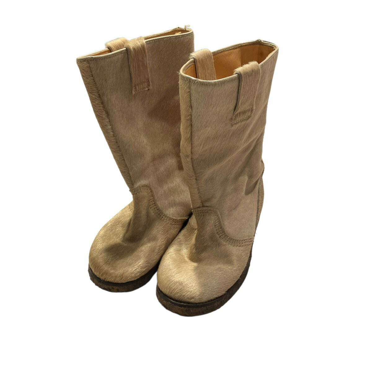 【中古】GEORGE COX　ハラコ ショートブーツ 11405 カーキ サイズ：6 【260625】（ジョージコックス）