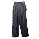 【中古】J.W.ANDERSON タックスラックス ネイビー サイズ:34 【260625】(ジョナサンウィリアムアンダーソン)