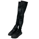 【中古】DRKSHDW アブストラクトコーティングハイストッキングブーツ ブラック サイズ:37 【300625】(ダークシャドウ)
