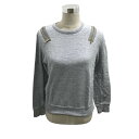【中古】ALEXANDER McQUEEN ショルダーZIPスウェット 360179 ライトグレー サイズ:XS 【300625】(アレキサンダーマックイーン)