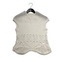 【中古】mame kurogouchi Cotton Lace Sleeveless Knitted Top ニットベスト MM24SS-KN063 ホワイト ...