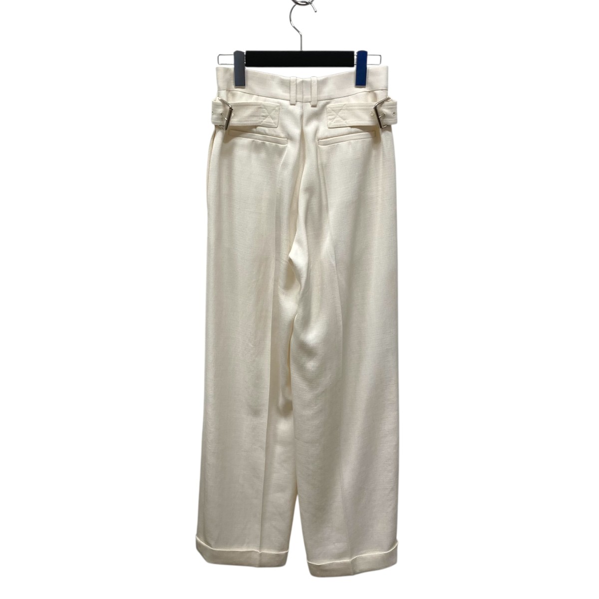 【中古】CELINE　フィービー期 スラックス 2 1Q04 アイボリー サイズ：34 【300625】（セリーヌ）