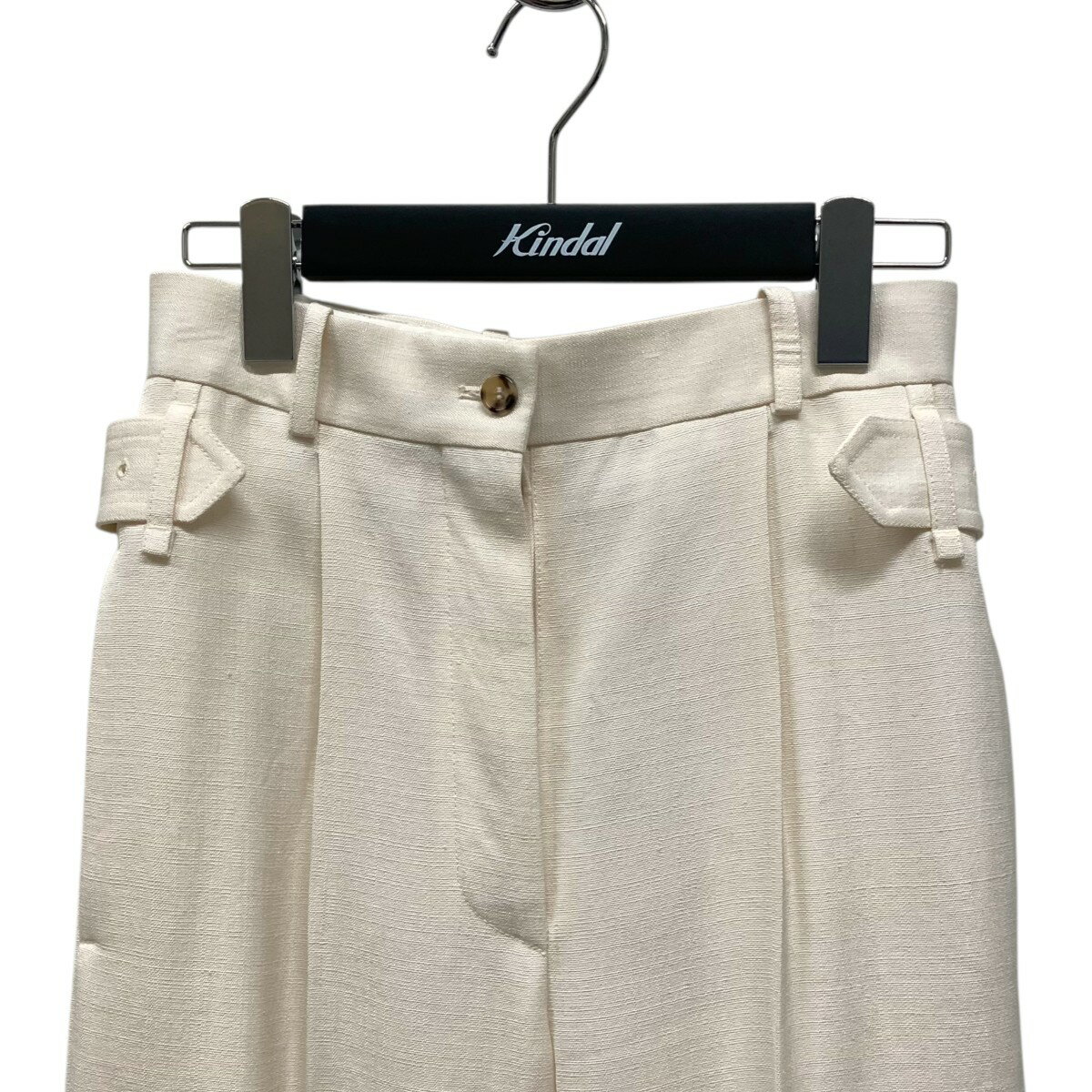 【中古】CELINE　フィービー期 スラックス 2 1Q04 アイボリー サイズ：34 【300625】（セリーヌ）