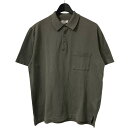 【中古】HERMES コットンポロシャツ グレー サイズ:L 【300625】(エルメス)