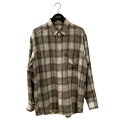 【中古】AURALEE SUPER LIGHT WOOL CHECK SHIRT 長袖シャツ A23AS01LC ブラウン サイズ:4 【300625】(オーラリー)(4)
