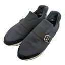【中古】HERMES 「RUN」スニーカー ブラック サイズ:39 【300625】(エルメス)
