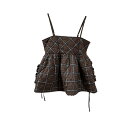 【中古】rosy monster SIDE CROISSANT QUILTING CAMISOLE サロペット RMTB-0524A ブラウン サイズ:SIZE FREE 【300625】(ロージーモンスター)
