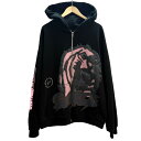 【中古】CACTUS JACK (TRAVIS SCOTT)×FRAGMENT DESIGN Sunrise Zip Up Hoodie ジップパーカー ブラッ...