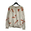 【中古】ACNE STUDIOS COLLEGE CAMO プリントスウェット アイボリー×オレンジ サイズ:S 【010725】(アクネストゥディオズ)