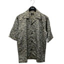 【中古】Needles Cabana Shirt - Double Weave Jq. 半袖シャツ KP104 グレー×ゴールド サイズ:S 【020725】(ニードルズ)(4)