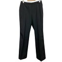 【中古】JIL SANDER 23SS High Waist Straight Leg TrousersサイドZIPハイウエストスラックスパンツ ブラック サイズ:32(72cm) 【020725】(ジルサンダー)