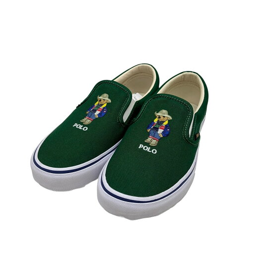 【中古】POLO RALPH LAUREN KEATON CANVAS SLIP-ON BEAR スニーカー 816877739002 グリーン サイズ:8 【020725】(ポロラルフローレン) 【中古】POLO RALPH LAUREN KEATON CANVAS SLIP-ON BEAR スニーカー 816877739002 グリーン サイズ:8 【020725】(ポロラルフローレン)