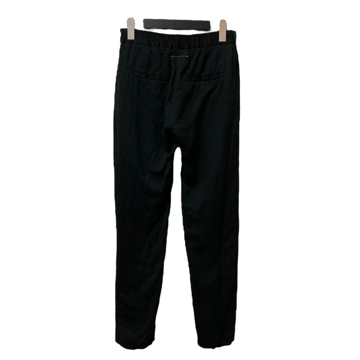 【中古】MM6 Maison Margiela　リネン イージーパンツ S32KA0415 ブラック サイズ：36 【030725】（エムエムシックス メゾンマルジェラ）