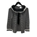 【中古】CHANEL ボーダー ロングスリーブカットソー P34294K00963 ブラック×グレー サイズ:40 【030725】(シャネル)