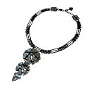 【中古】Jean Paul GAULTIER クリスタルチェーン ネックレス ブラック×クリア 【040725】(ジャンポールゴルチェ)